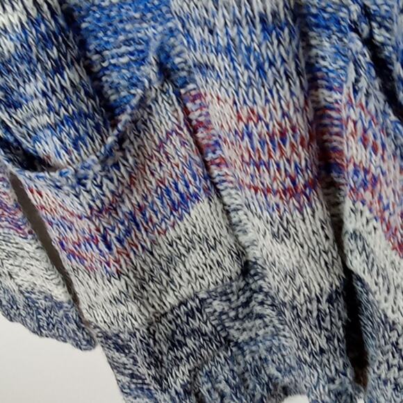 Poof Women's Striped v-neck Knitted Long sleeve with pockets Medium Dress. WARM - Picture 3 of 8